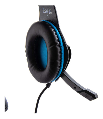 Imagen 3 de 5 de Auriculares gamer Gadnic A500 GO black y blue