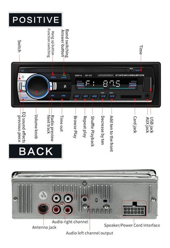 Imagem 8 de 8 de Mp3 Player 1din Usb Radio Automotivo Lm Fm Bluetooth Carro