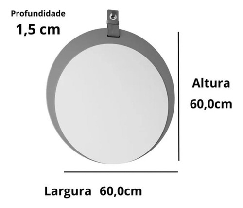 Espelho Formato Lua - Cor Cappuccino Mgm