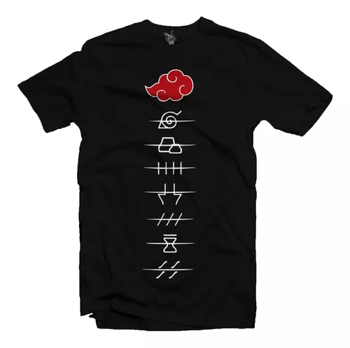 Playera Naruto Akatsuki Simbolos