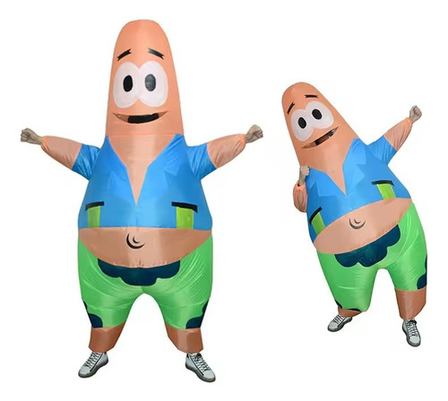 Disfraz Inflable De Bob Esponja Con Forma De Estrella De Patricio, Divertido Disfraz Inflado De Cuerpo Entero, Bonito Accesorio De Dibujos Animados Pa