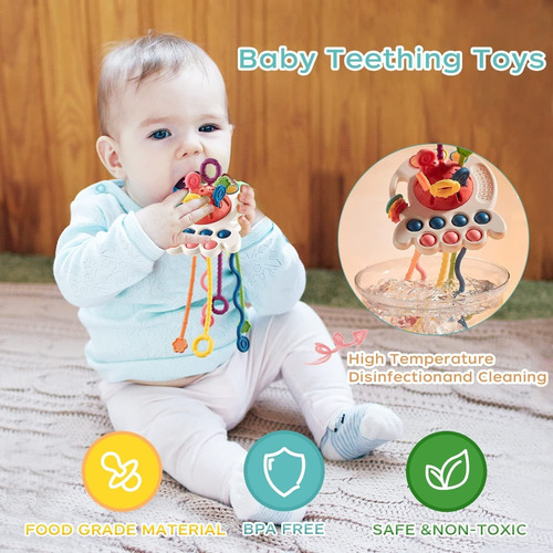 Imagen 7 de 7 de Toy Activity Ufo Sensory Toys Con Cuerda De Silicona