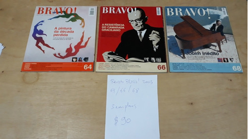 Revista Bravo Ano 2003 Números 64,66,68