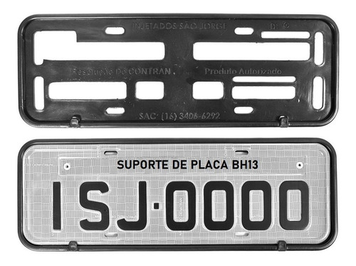 Suporte Placa Moldura 40 X 13 P/ Carro Caminhão Kit 3 Pares