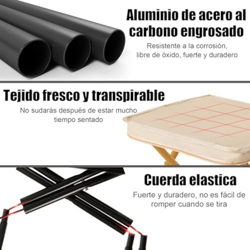 J Taburete Plegable Portátil Estilo Extralargo,cremallera