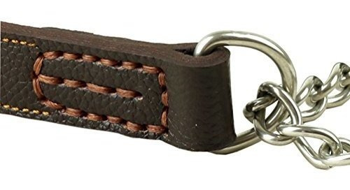Imagen 2 de 7 de Collar De Estrangulador De Cuero Para Perro Martingala,
