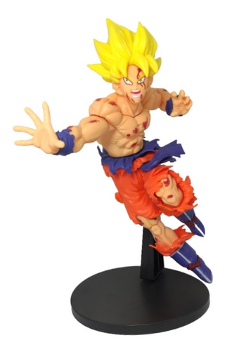 Figura Dragon Ball Z Goku Sayayin Ataque Sin Camisa 22cm