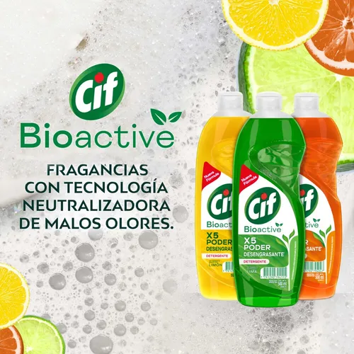 Detergente Bio Active Limon Cif 500 Ml