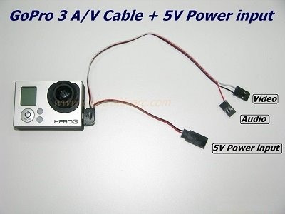 Imagen 7 de 7 de Cable Usb Av Video Output 5v Dc Fpv Gopro Hero 3 3+ 4