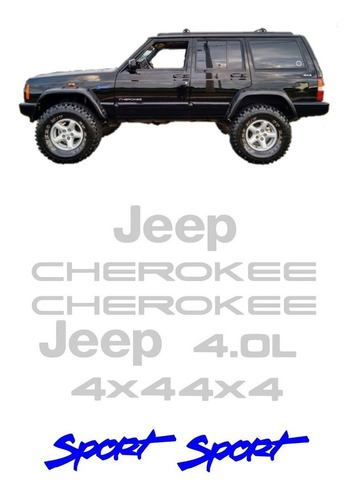 Kit Adesivos Emblema Jeep Cherokee Sport Ca13771