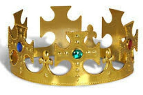Corona Rey Principe Reina Ajustable Plástica Disfraz 