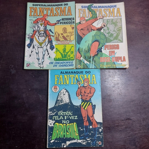Lote 3 Gibis Superalmanaque Fantasma 1980 E 1982