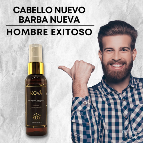 Imagen 2 de 9 de Minoxidil 5% Tratamiento Para Cabello Y Barba 60ml