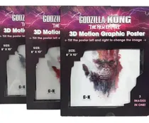 Comprar Figura Godzilla Kong  New Empire Poster 3d, 3 Imágenes En 1