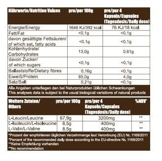 Imagen 2 de 2 de Bcaa 8:1:1; 120 Cápsulas Veganas Begreen®