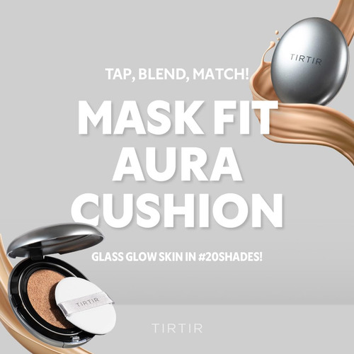 Máscara Cushion Foundation Tirtir Fit Aura Silver #27n Camel