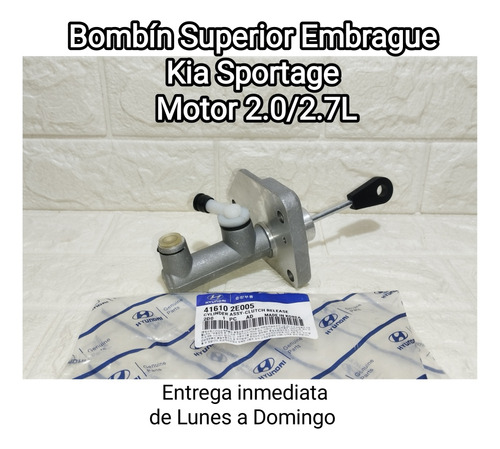 Bombin Superior Embrague Kia Sportage Motor 2.0 / 2.7l 