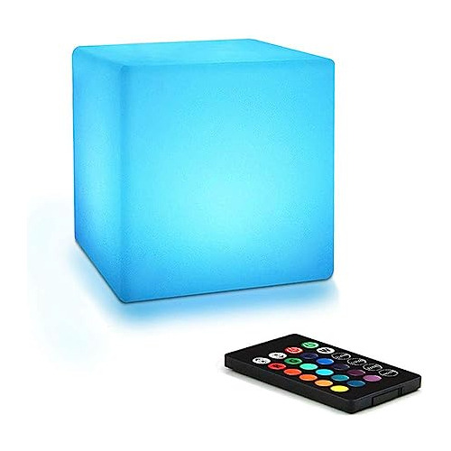 Cubo De Luz Led Que Cambia De Color De 4 Pulgadas, Lámpara D