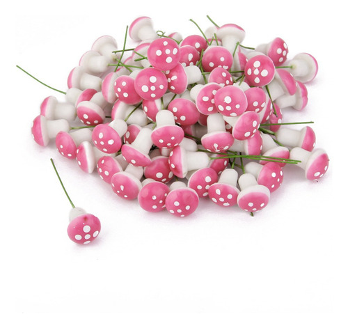 100 Piezas Mini Pvc Setas Casa Miniatura Jardín De Hadas