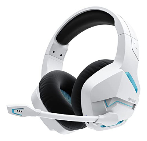 Audífonos gamer inalámbricos Binnune BW01 blanco y azul