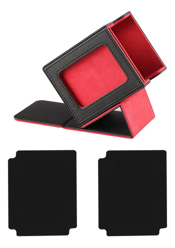 Card Deck Box Decks Case Display Para Más De 100 Negro Rojo