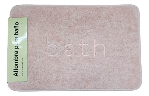 Alfombra De Baño Con Base Antideslizante Suave 40 X 60 Cm Gris Bath