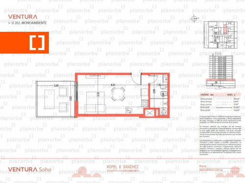 Venta De Apartamento Obra Construcción Monoambiente En Palermo, Ventura Soho Unidad 202