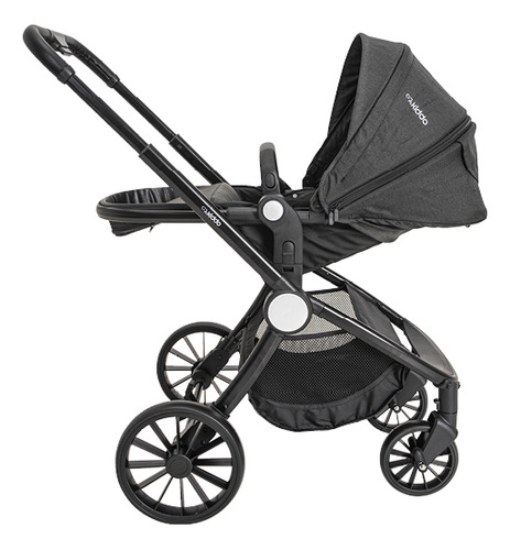 Carrinho De Bebê Sunny E Moisés Melange Preto - Kiddo