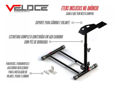 Imagem 8 de 8 de Suporte Cockpit Volante Logitec G27 G29 G920 G923