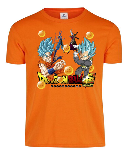 Remera Camiseta Dragon Ball Super Goku Y Vegetta