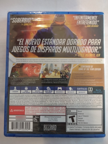 Imagen 3 de 5 de Overwatch Game Of The Year Ps4 Fisico Sellado Sevengamer