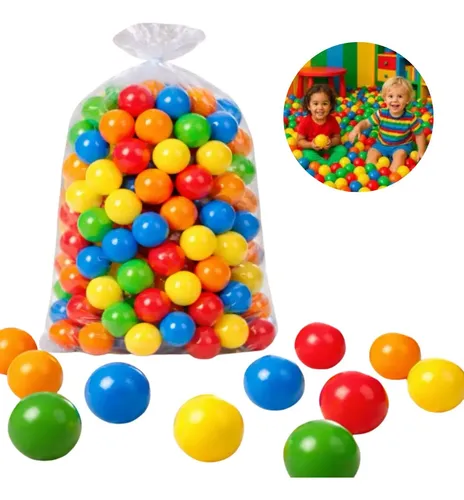 Kit 100 Bolinhas Para Piscina Coloridas 5 Cores Não Amassam Sortidas