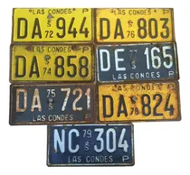 Comprar Kit De 10 Placas Patentes Vehiculares Antiguas - Las Condes