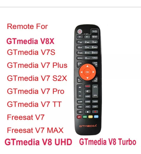 Control Remoto Para Decodificador Gt Media Original V7 Otros