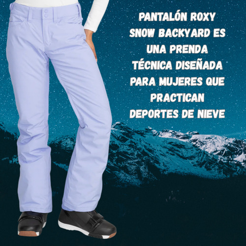 Pantalón De Nieve Roxy Snowboard Térmico Impermeable Mujer M
