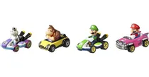 Comprar Set 4 Hot Wheels Mario Kart Mario, Luigi, Dk Y Dry Bones