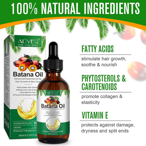 Aliver - Batana Oil - 60 Ml - Cuidado Cabello + Piel