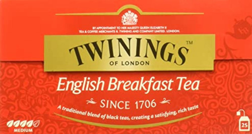 Twinings English Breakfast Tea Caja Con 25 Piezas