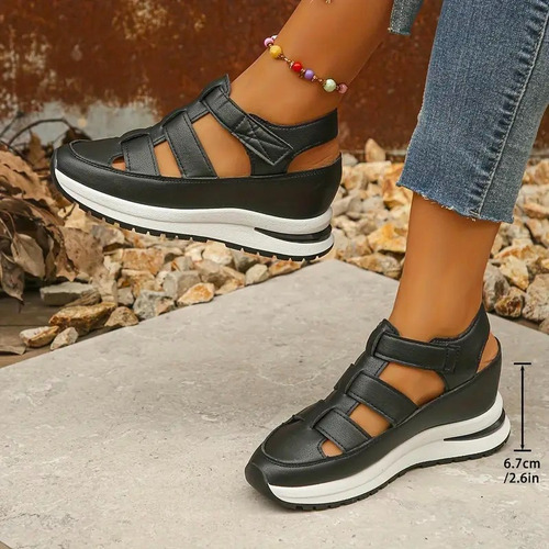Sandalias De Tacón Mujer Sandalias Plataforma Dama Cómodos