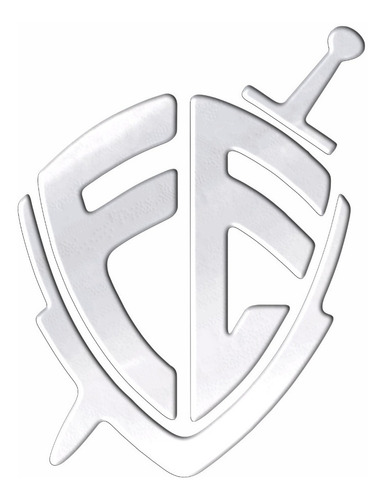 Adesivo Emblema Escudo Da Fé Resinado Cromado Res08 Fgc