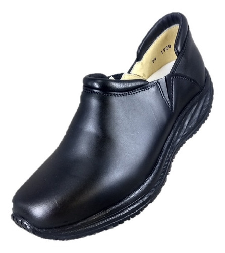 Zapatos Negros De Piel Cómodo Moderno Chef Dr Hosue 1920 Nat