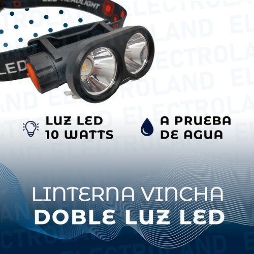 Imagen 3 de 10 de Vincha Minera Camping Recargable Usb Linterna Cálida Y Fría