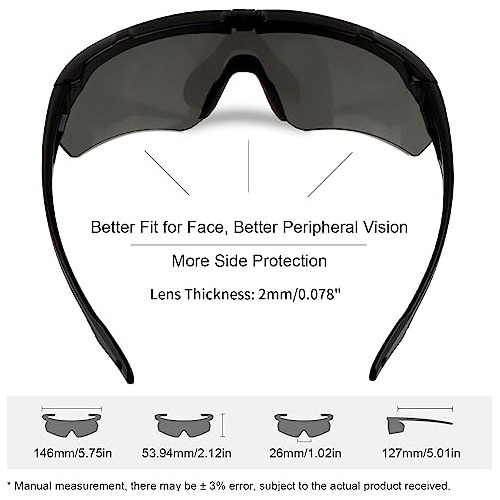 Gafas Tácticas 3 Intercambiables, Protección Uv400 ...
