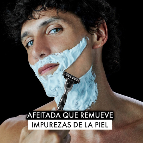 Máquina De Afeitar Gillette Mach3 Carbono Con Carbón Activad