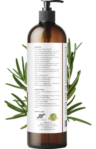 Aceite De Ricino Y Aceite De Romero Para El Crecimiento Del