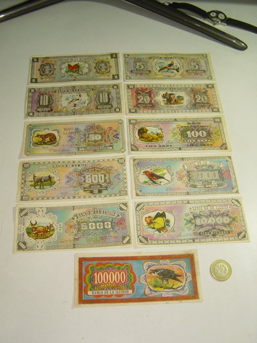 Vintage 11 Billetes Banco De La Ilusión Fotorama 1962