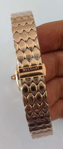 Reloj Bnlgr Mod. Serpentie Seduttorie Dama Correa Oro Rosa Bisel Con Piedras Caratula Blanca (Usado)