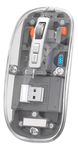 Mouse Transparente Indicador Óptico Inalámbrico Recargable