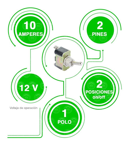 Switch Interruptor Auto Universal Palanca Cola De Rata 2pinf