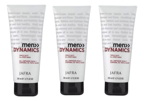 Jafra Men Dynamics Gel Limpiador Facial Y Corporal 200ml X3p